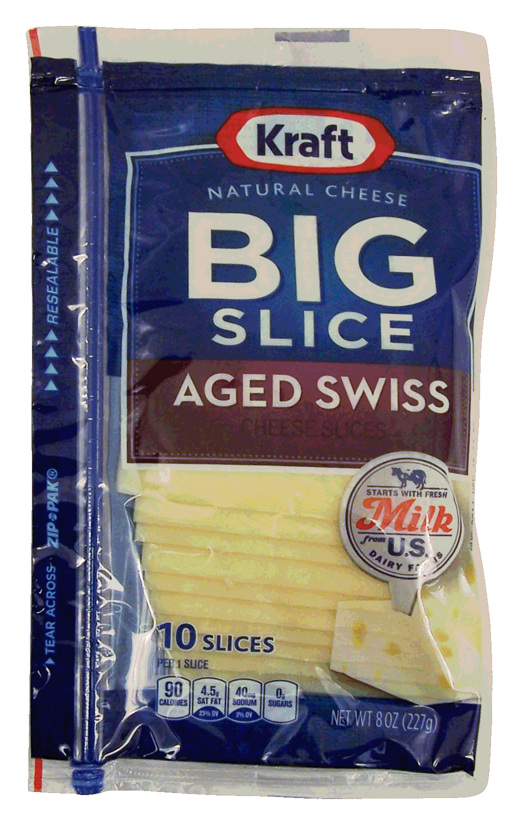 Kraft Big Slice aged swiss cheese, 10-slices Full-Size Picture